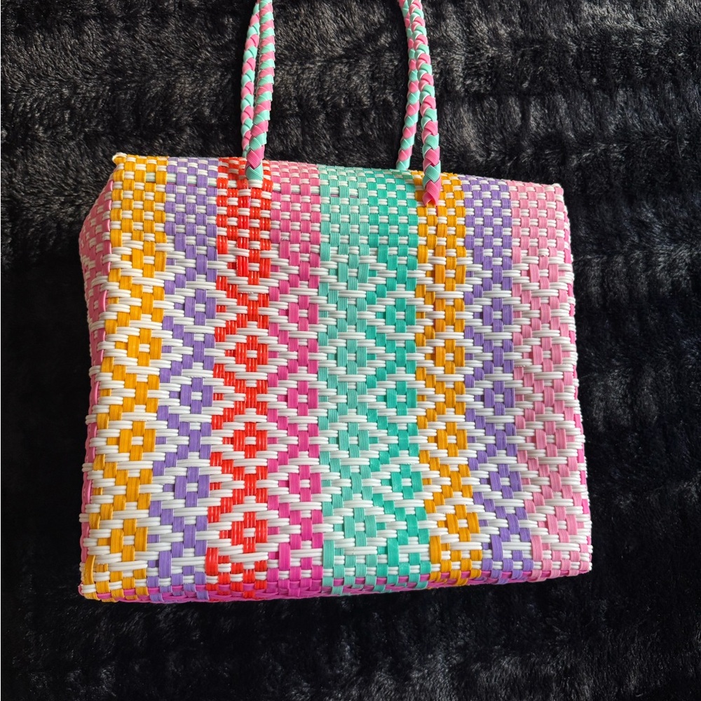 Colorful Woven Tote Bag